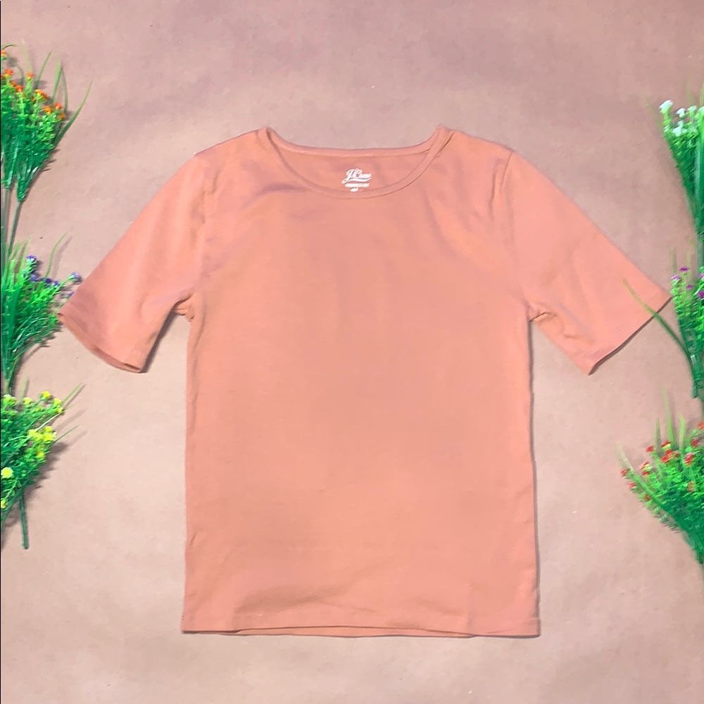 J. Crew Terracotta Short Sleeve Top